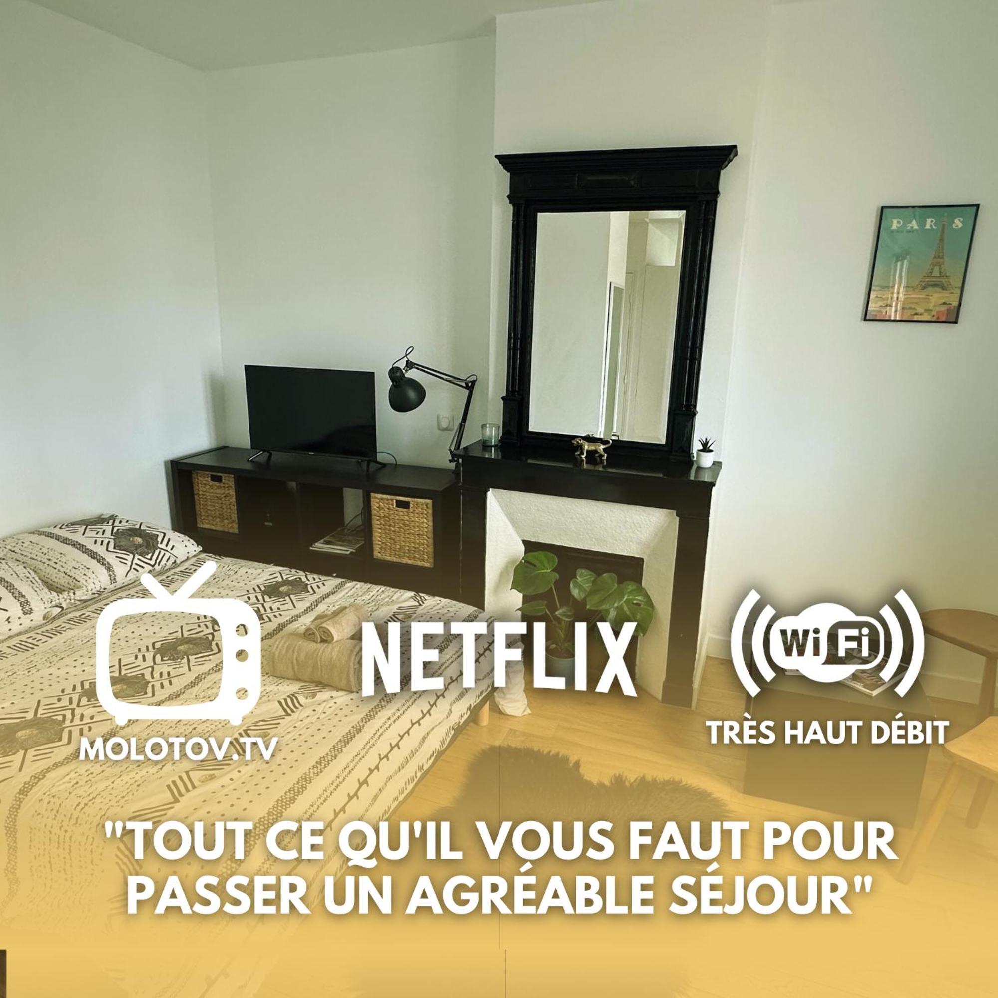 Ferienwohnung Charmant Studio Au Coeur Du 18E Paris Exterior foto